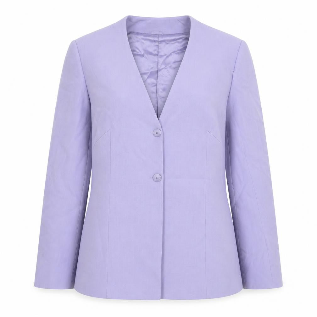 Precis Petite Women's Purple Wool Blend Lined Blazer Size 12