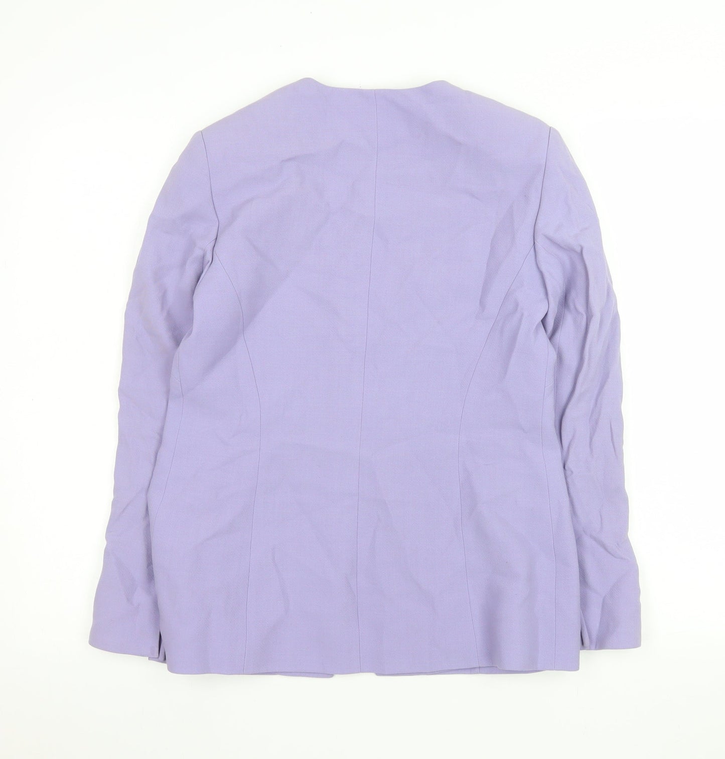 Precis Petite Women's Purple Wool Blend Lined Blazer Size 12