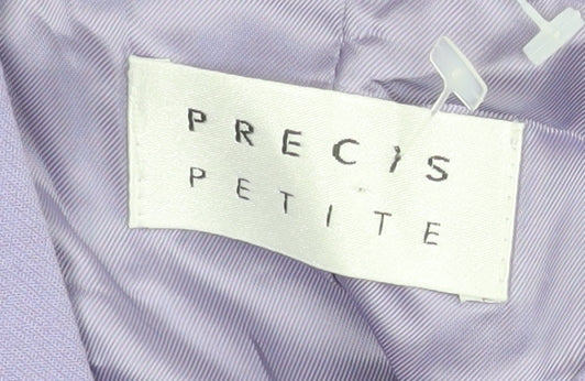 Precis Petite Women's Purple Wool Blend Lined Blazer Size 12