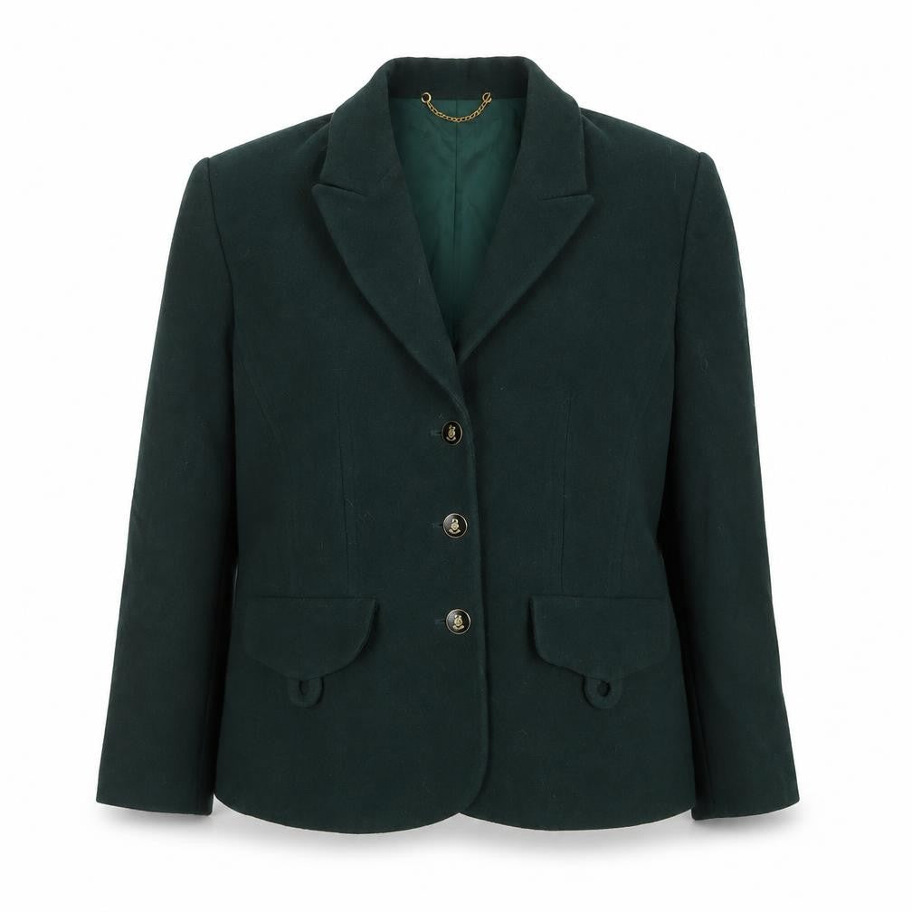 Separa Fink Women's Green Wool Single-Breasted Suit Jacket UK 14