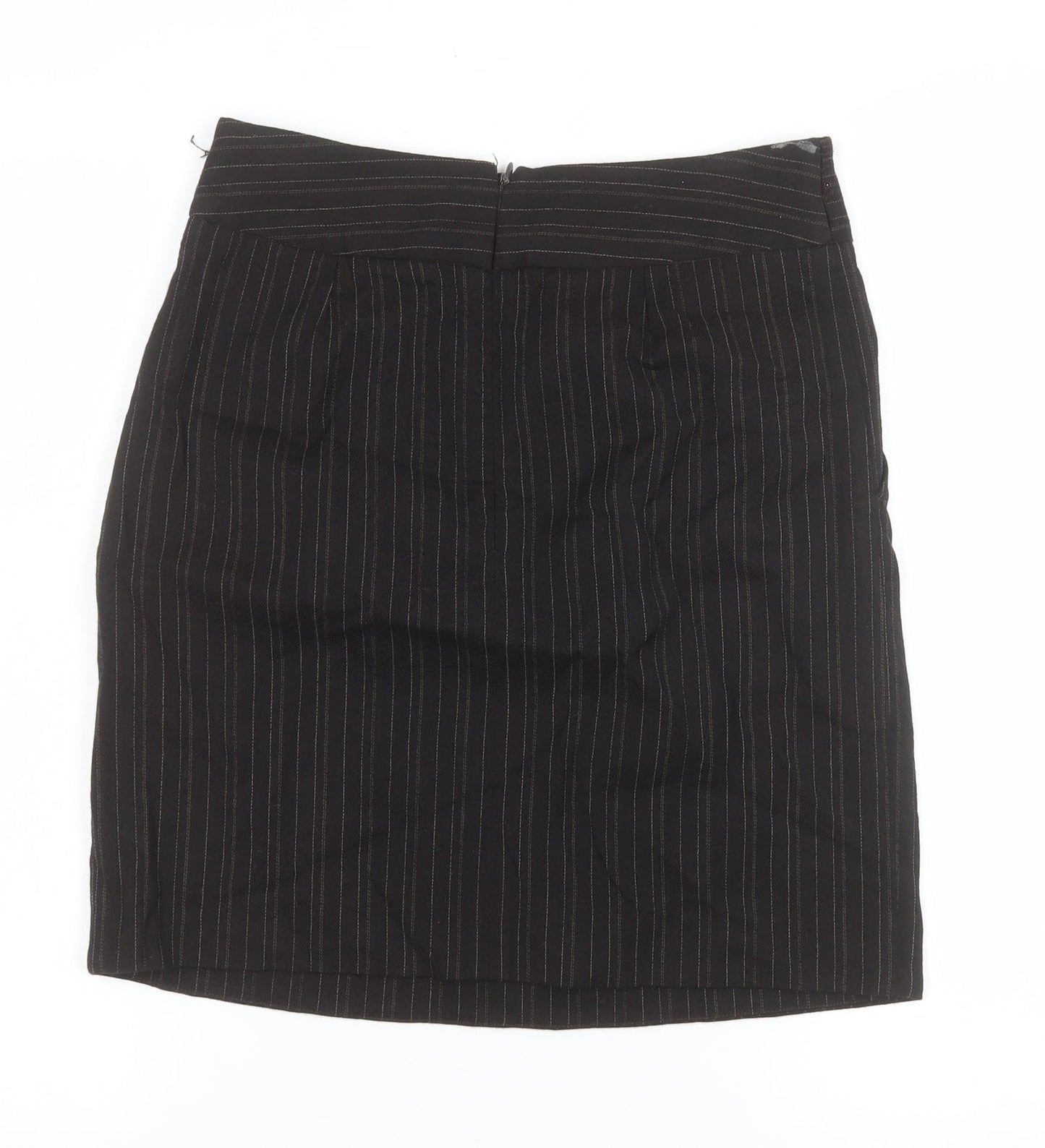 Jigsaw Women’s Black Pinstripe Wool Pencil Skirt Size 8