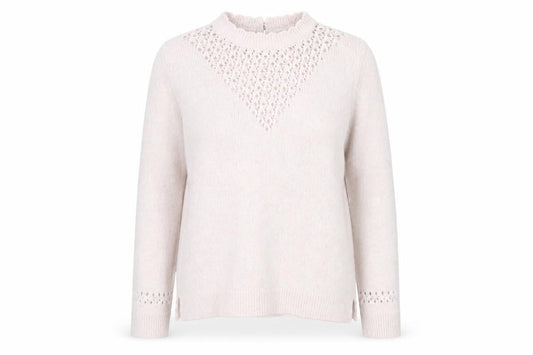 FatFace Womens Pink Mock Neck Open Knit Jumper Size 12