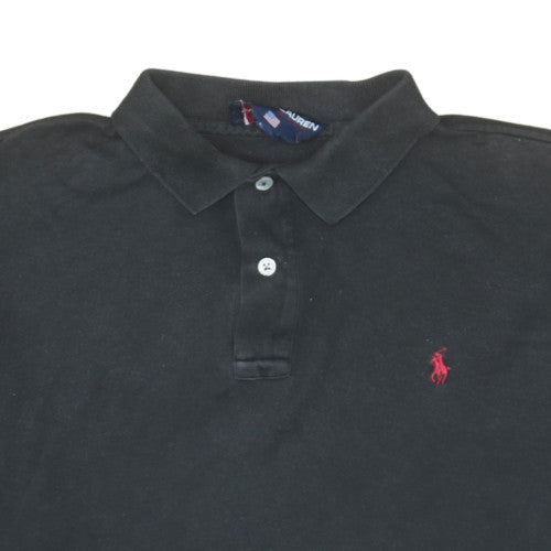 Ralph Lauren Men's Black Long Sleeve Cotton Polo Shirt Size L