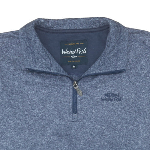 Weird Fish Men's Blue 1/4 Zip Fleece Sweatshirt Size M