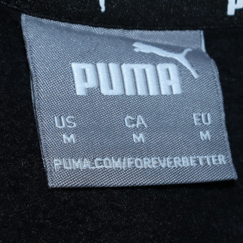 Puma Men's Black Crew Neck Logo Sweatshirt Size M Regular Fit