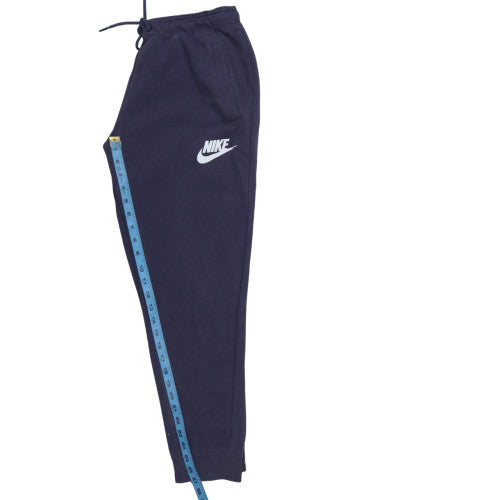 Nike Womens Blue Jogger Sweatpants M Regular Fit Fleece Trousers