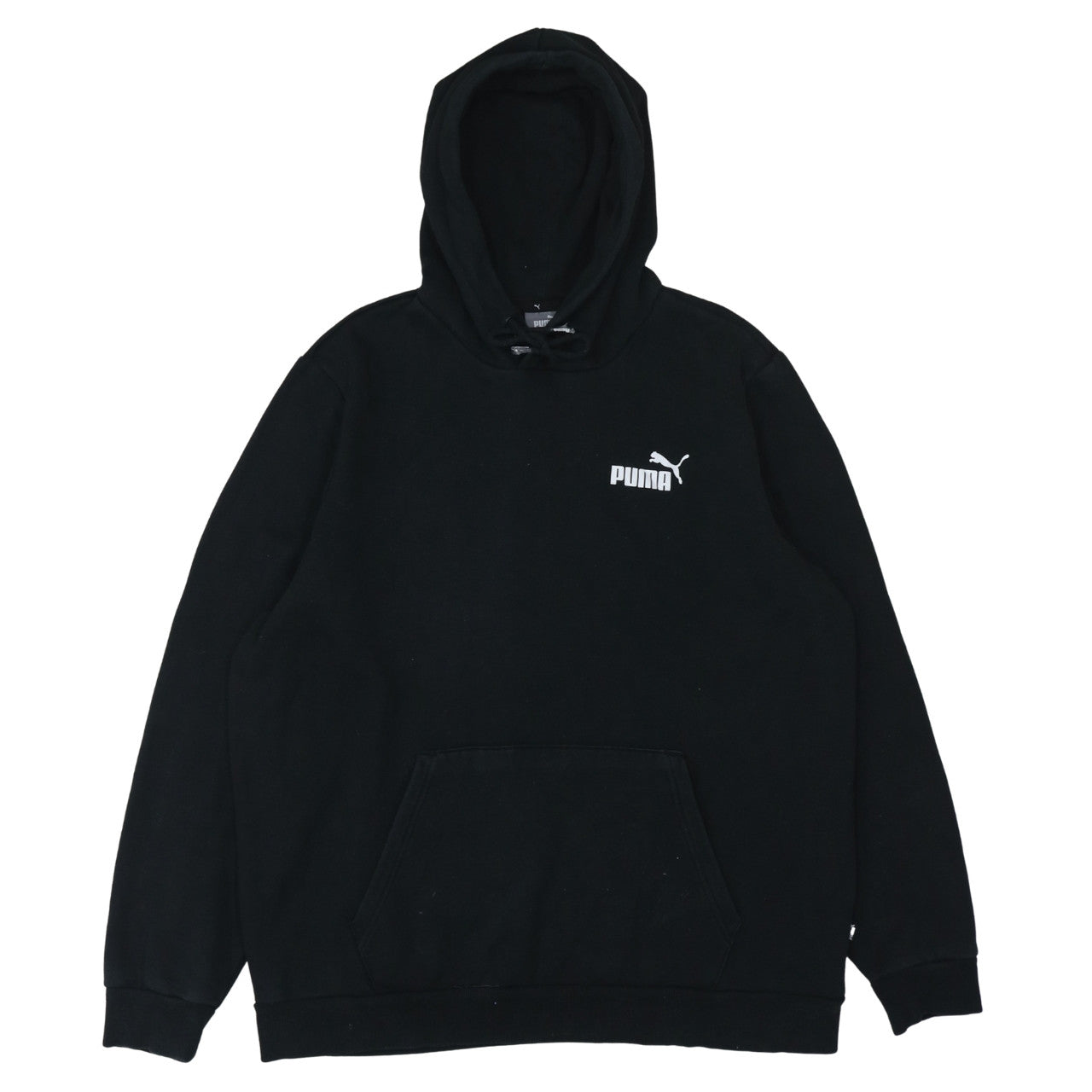 Puma Men’s Black Pullover Hoodie L Fleece Sportswear Logo