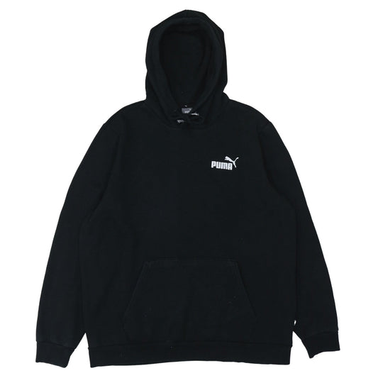 Puma Men’s Black Pullover Hoodie L Fleece Sportswear Logo