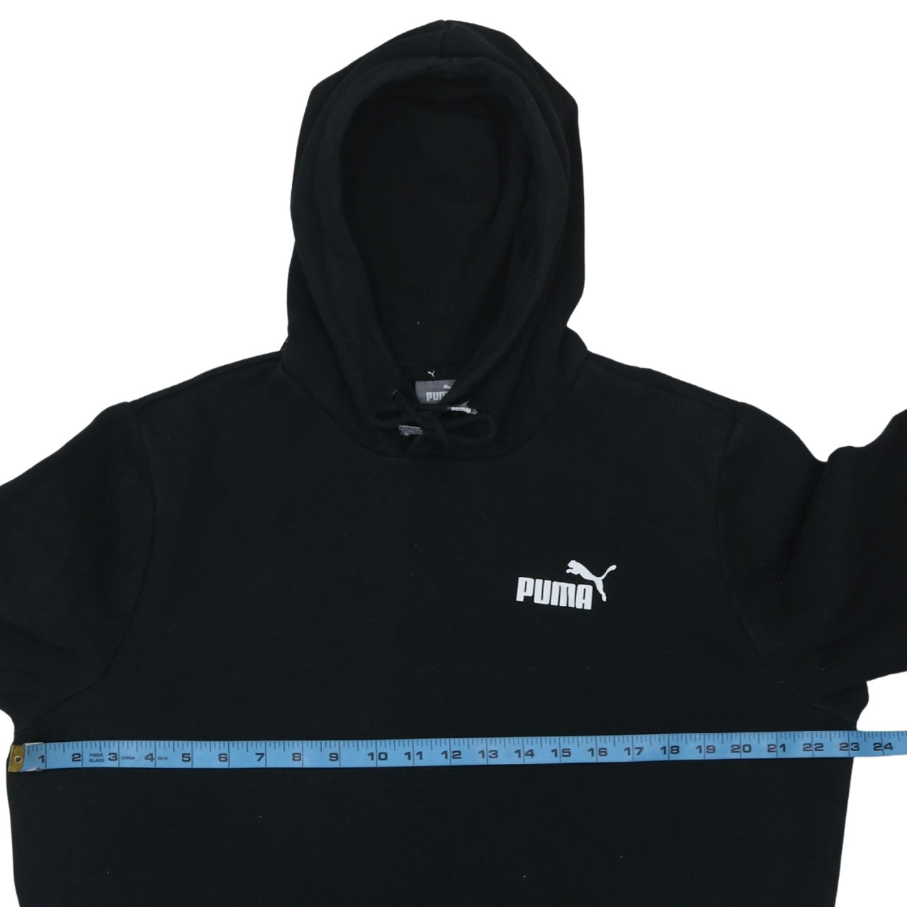 Puma Men’s Black Pullover Hoodie L Fleece Sportswear Logo