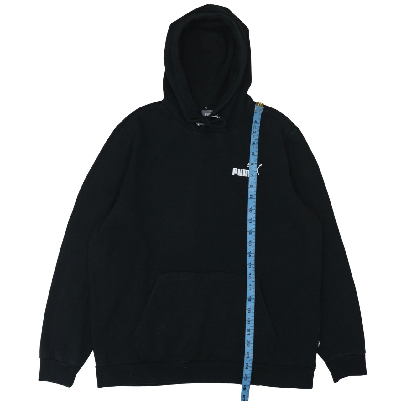 Puma Men’s Black Pullover Hoodie L Fleece Sportswear Logo