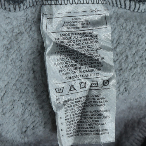 Adidas Men's Black Pullover Hoodie Size L Fleece Sportswear