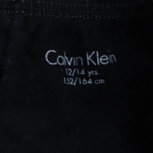 Calvin Klein Girls Black Jogger Trousers 12-14 Years Elastic Waist