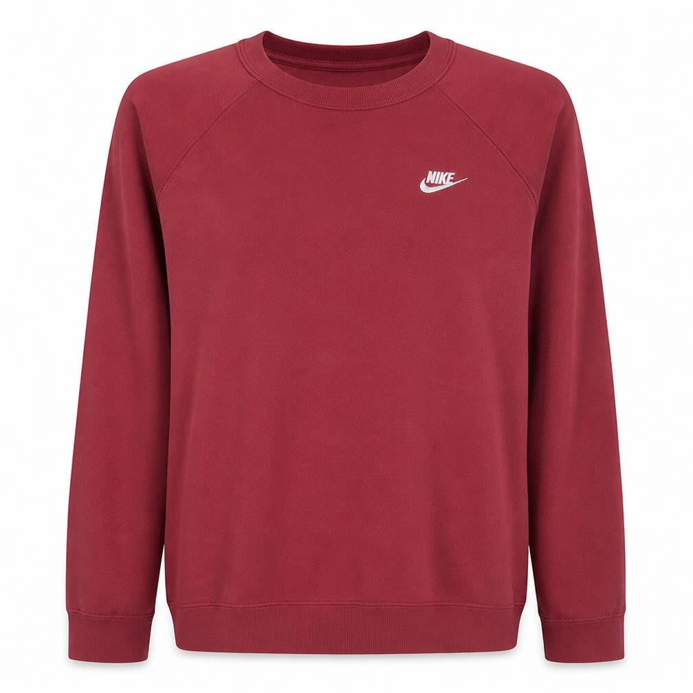 Nike Women’s Red Crew Neck Pullover Sweatshirt XL Cotton Blend