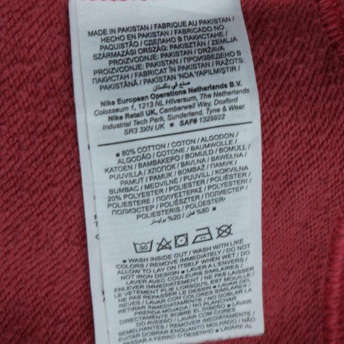 Nike Women’s Red Crew Neck Pullover Sweatshirt XL Cotton Blend