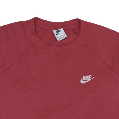 Nike Women’s Red Crew Neck Pullover Sweatshirt XL Cotton Blend