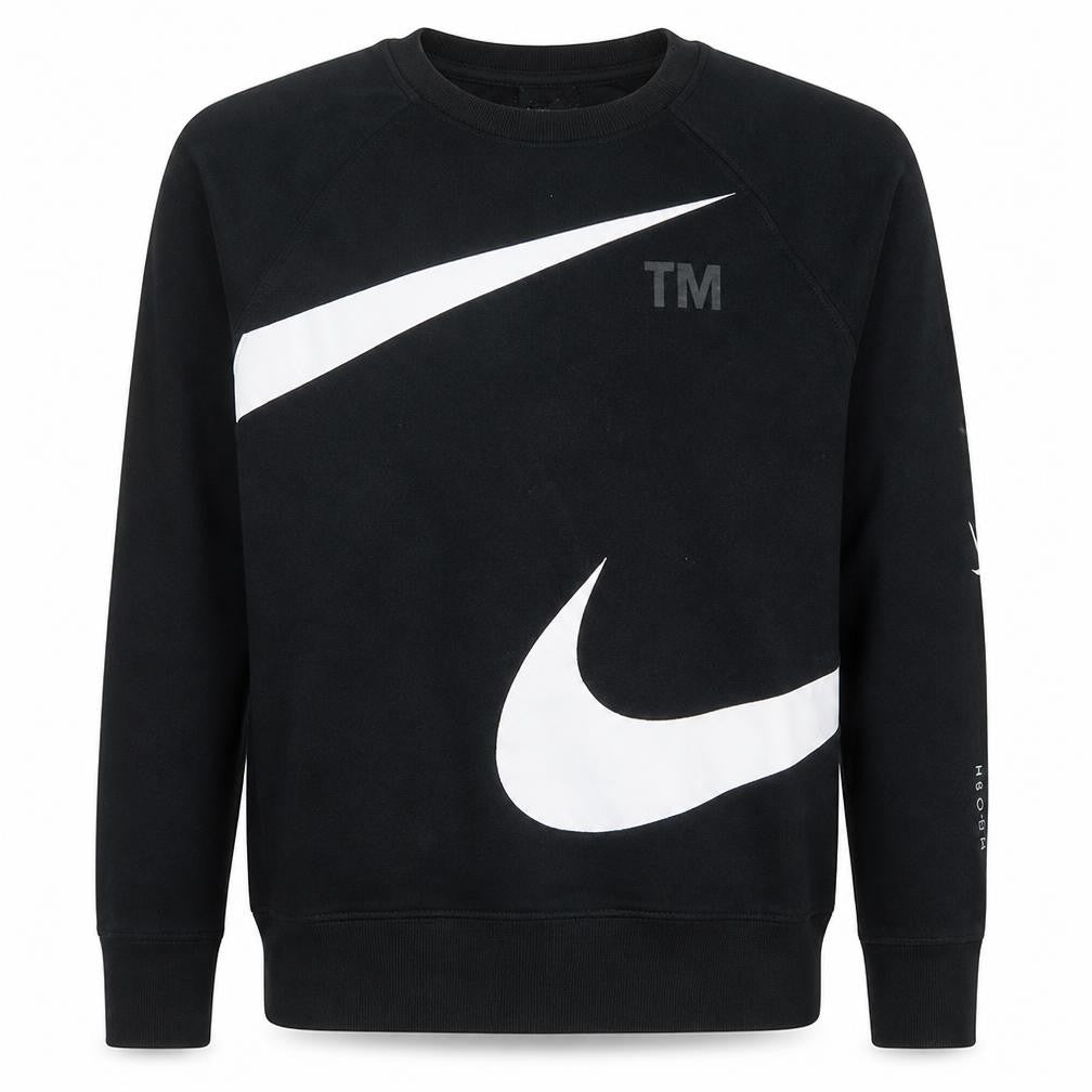 Nike Men's Black M Pullover Sweatshirt With Large Logo Graphic Print