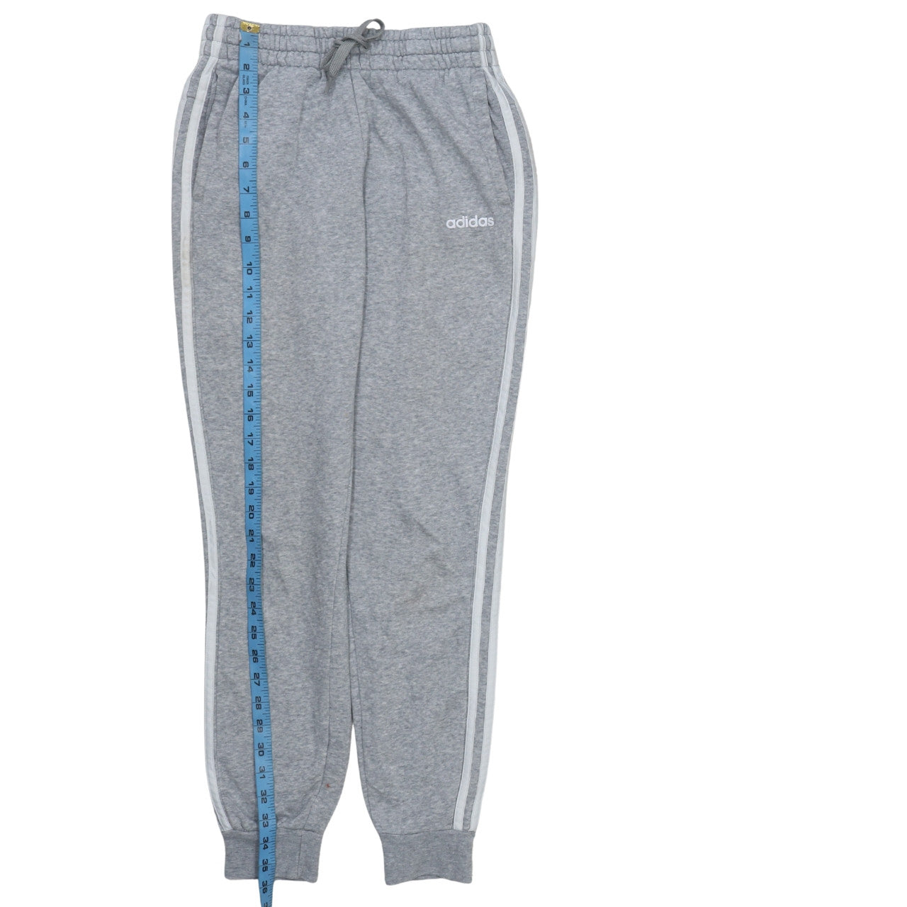 Adidas Womens Grey XS Track Pants Elastic Waist Side Stripe