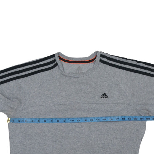 Adidas Men's Grey Short Sleeve Sports T-Shirt Size M