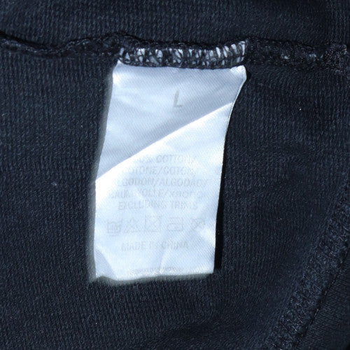 DKNY Men's Black Logo Tape Crew Neck Sweatshirt Size L