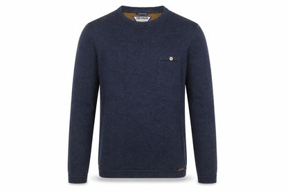 Threadbare Men's Blue Cotton Crew Neck Pullover Jumper Size S