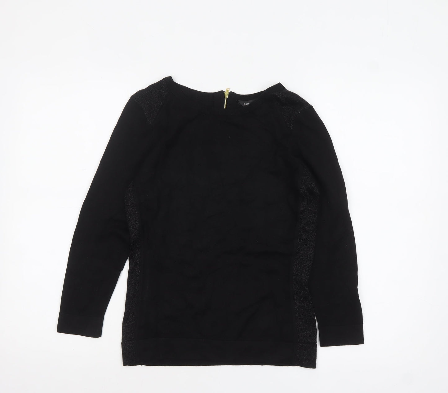 Dorothy Perkins Women’s Black Crew Neck Long Sleeve Jumper Size 8