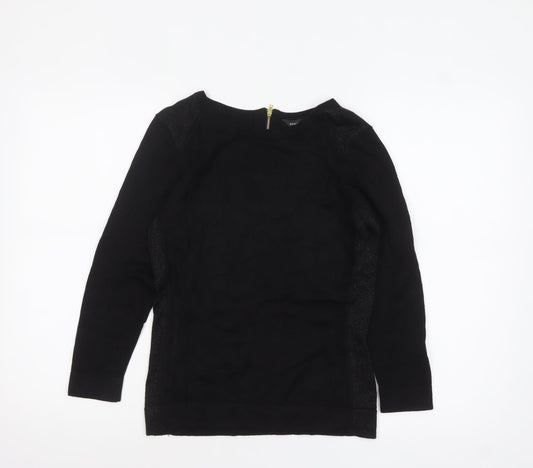 Dorothy Perkins Women’s Black Crew Neck Long Sleeve Jumper Size 8