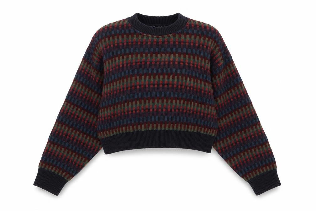 Geoffrey Bene Women's Multicoloured Crew Neck Knit Jumper M