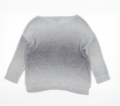 Marks & Spencer Per Una Women's Grey Size 10 Knit Pullover Jumper