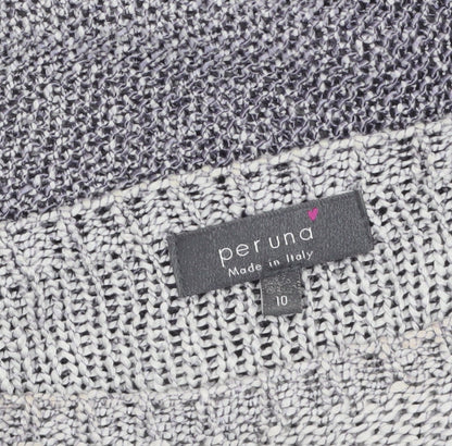 Marks & Spencer Per Una Women's Grey Size 10 Knit Pullover Jumper