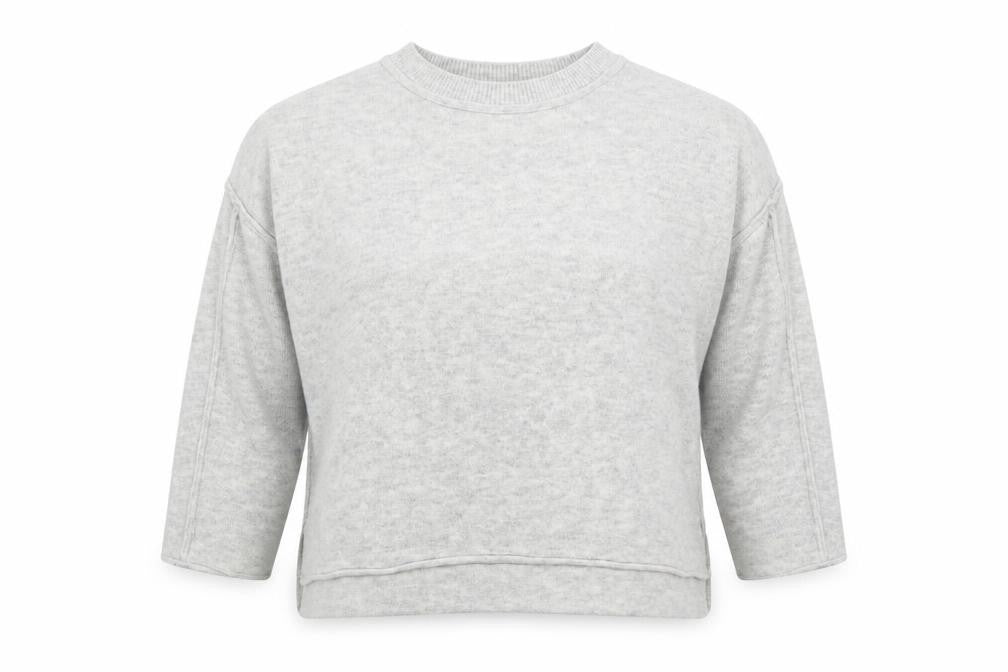 Vince Camuto Women's Grey Knit Crew Neck Jumper Size M