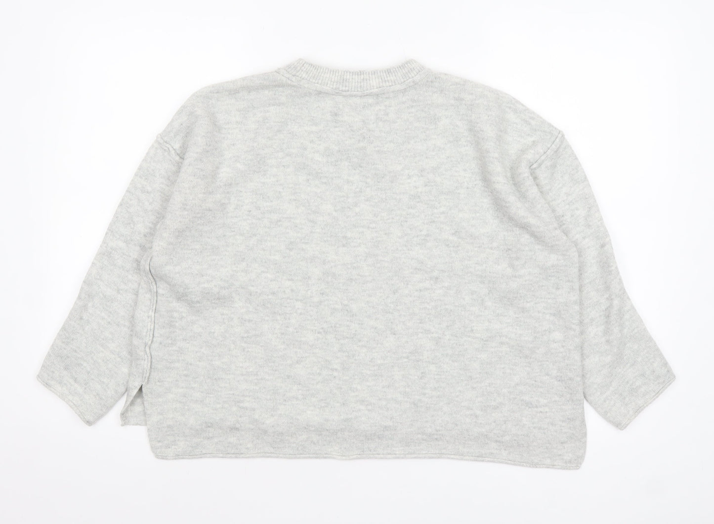 Vince Camuto Women's Grey Knit Crew Neck Jumper Size M