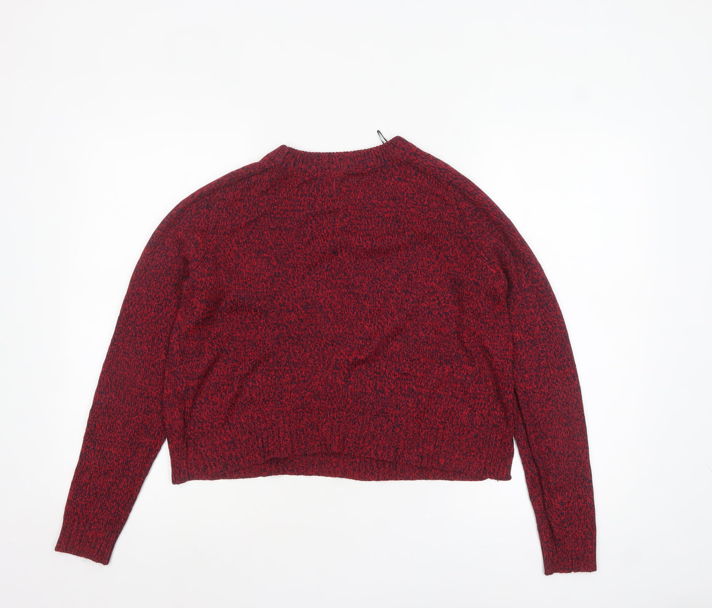 H&M Divided Women's Red Knit Acrylic Pullover Jumper Size 8
