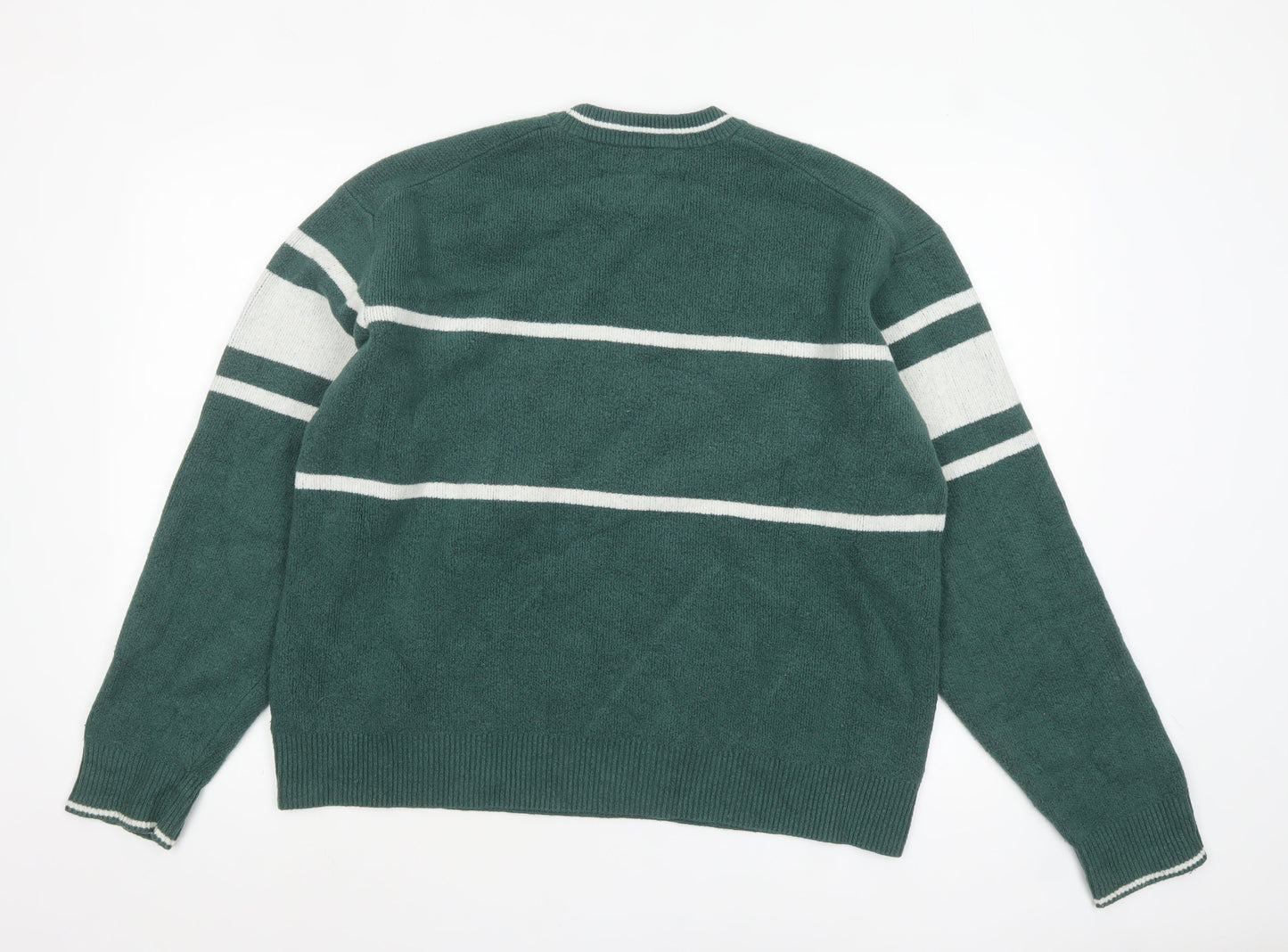 Abercrombie & Fitch Men’s Green Jets Graphic Knit Jumper Size M