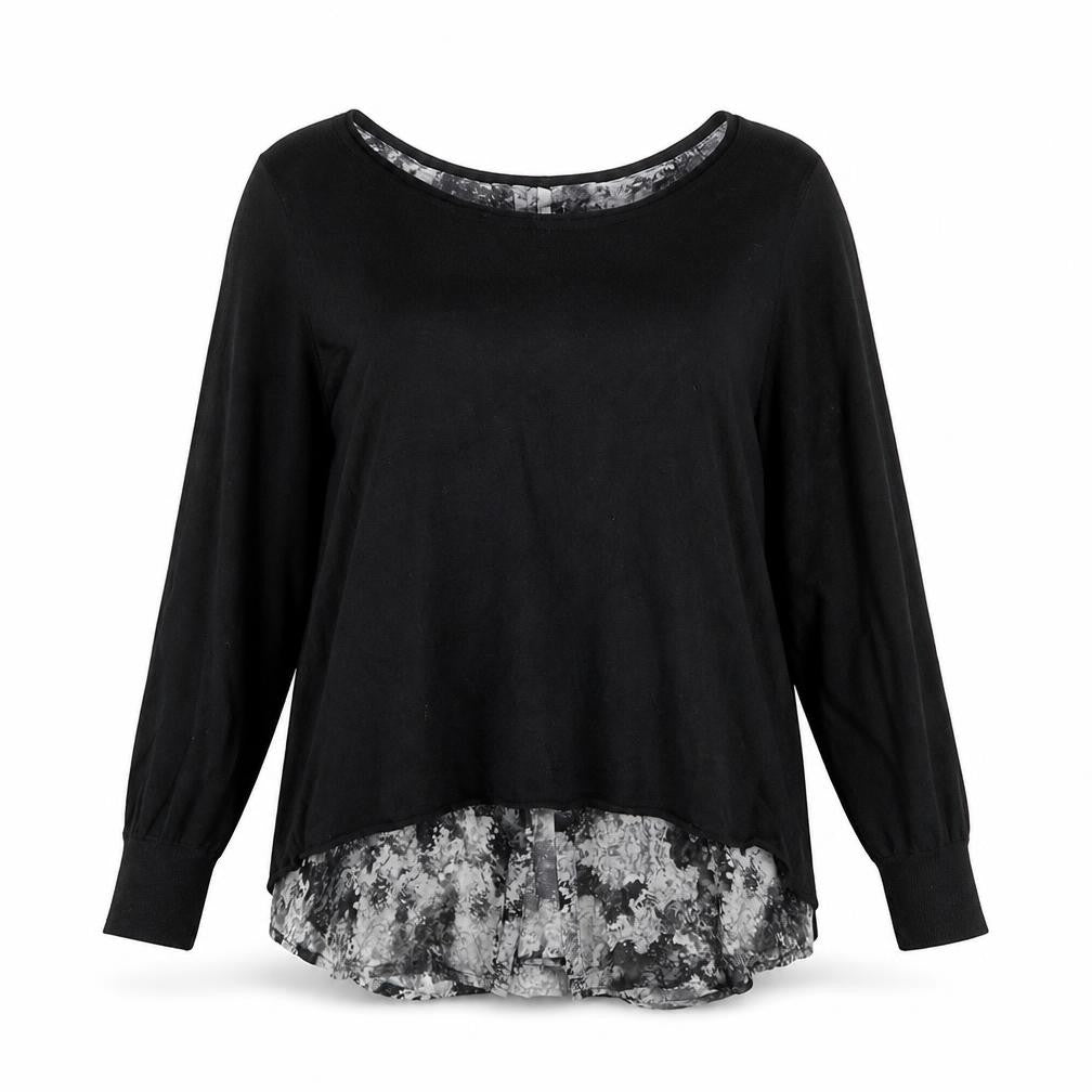 Mint Velvet Womens Black Linen Layered Tunic Blouse Size 12
