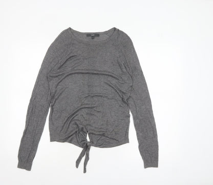 Next Women’s Grey Crew Neck Tie Hem Pullover Jumper Size 6