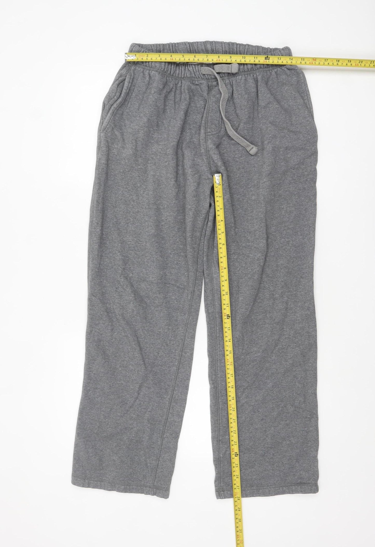 TU Men’s Grey Sweatpants M Regular Fit Cotton Blend