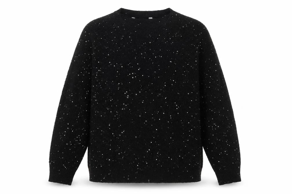 Bonmarché Women’s Black Sequin Knit Pullover Jumper Size 20