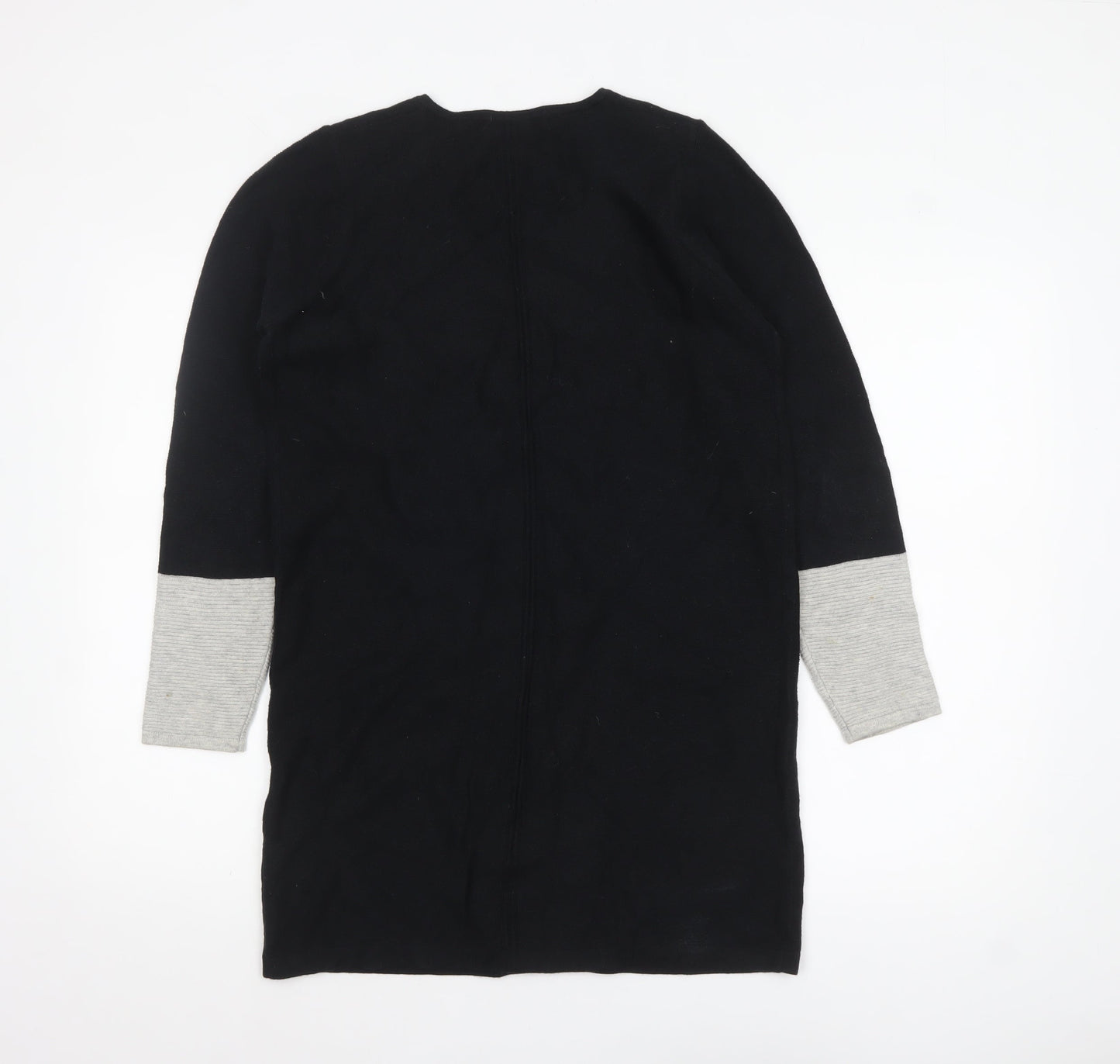 Marks and Spencer Women’s Black Grey V-Neck Tunic Jumper Size 10