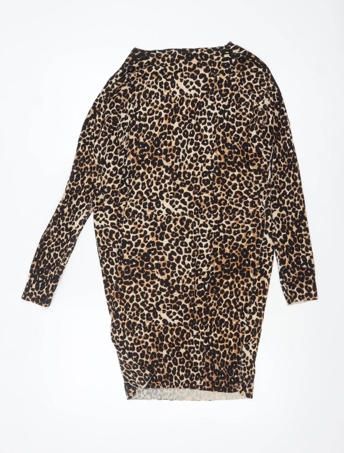 Star by Julien Macdonald Womens Leopard Print V-Neck Long Sleeve Jumper Size 12