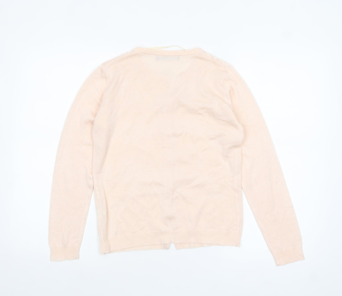 Atmosphere Womens Beige Lace Knit Cardigan Size 10