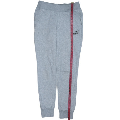 Puma Women's Grey Jogger Sweatpants S Regular Fit Fleece Activewear
