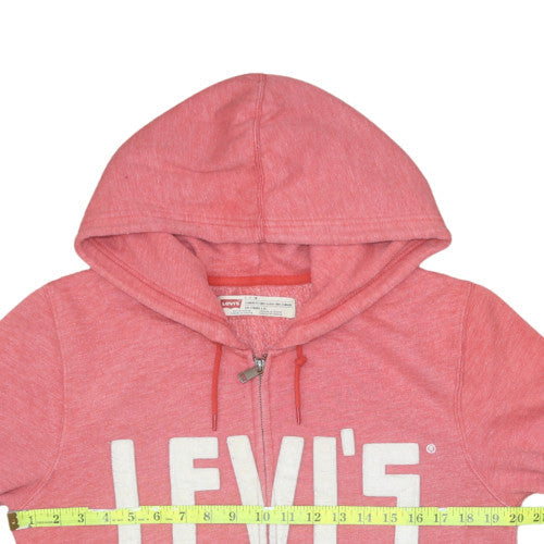 Levi's Women's Pink Full Zip Hoodie Small Standard Fit Sweatshirt