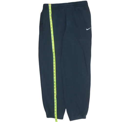 Nike Women's Blue Fleece Track Pants Size M Elastic Waist Sportswear
