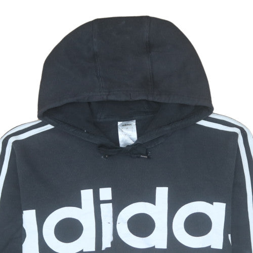 adidas Men's Black Pullover Hoodie L Sports Graphic Logo