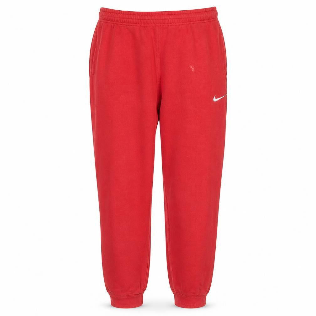 Nike Men's Red Jogger Sweatpants L Cotton Blend Elastic Waist