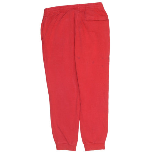 Nike Men's Red Jogger Sweatpants L Cotton Blend Elastic Waist