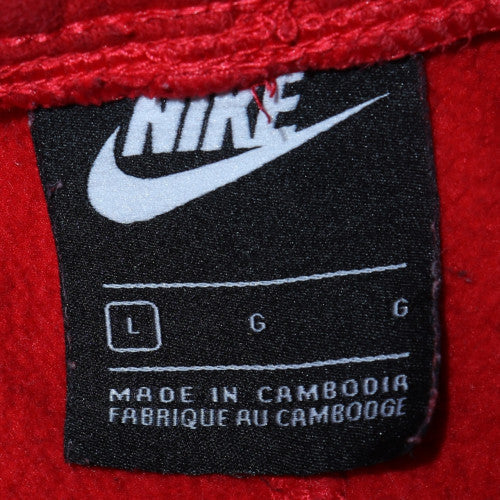 Nike Men's Red Jogger Sweatpants L Cotton Blend Elastic Waist