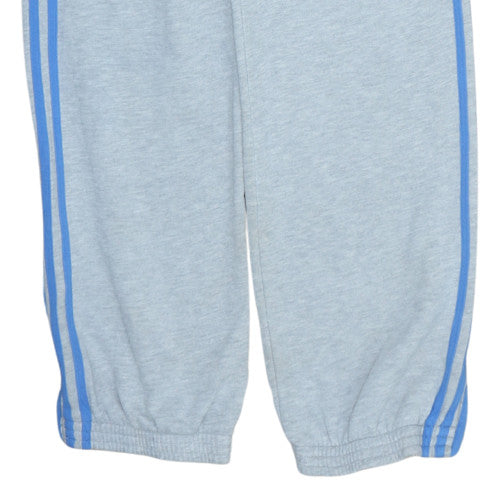 Adidas Men's Grey Track Pants S Regular Fit Elastic Waist