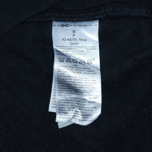 GAP Men's Black Crew Neck Logo Pullover Sweatshirt Size S