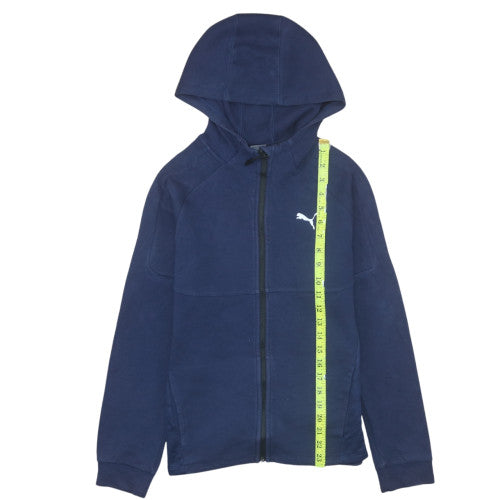 Puma Boys Blue Full Zip Hoodie 13-14 Years Long Sleeve Hooded Sweatshirt